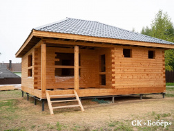 Дом из бруса 8x8 по проекту Богучар